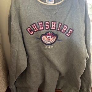 Vintage Disney Store Cheshire The Cat Sweatshirt Size XL